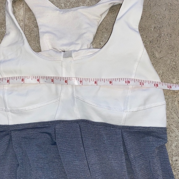 Lululemon Run Your Heart Out Tank Heathered Blurred Grey/White Possibly Size 6 - Picture 5 of 8